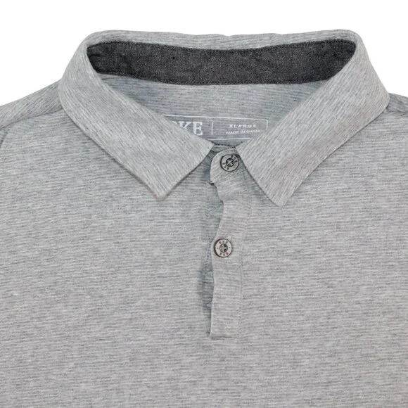 BKE Mens XL Gray Pinstripe Stretch Everyday Wear Polo Shirt Athleisure - Picture 4 of 9